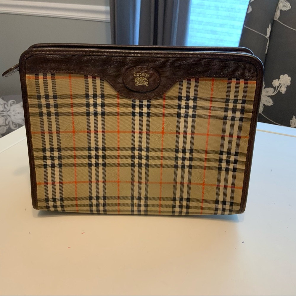 Burberry Tan Plaid Clutch Bag - Picture 11 of 11